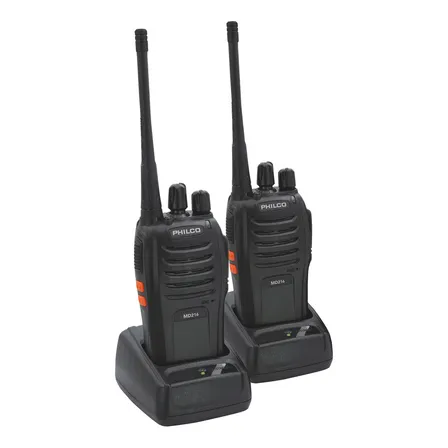 Kit Radiotransmisores Portátil 2 Vías, Alcance 16km, Philco Color Negro