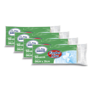 Saco De Lixo Banheiro Pia Cozinha Kit 200 Unidades 10 Litros Cor Branco Saco De Lixo Banheiro Pia Cozinha Kit 200 Unidades 10 Litros Cor Branco