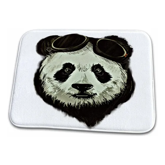 Oso Panda Hipster Gafa Alfombra Baño