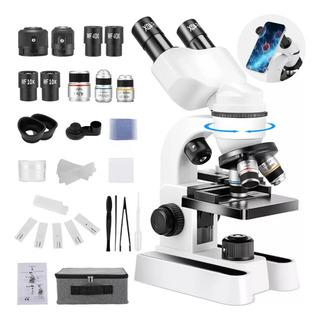 Kit De Microscopio Óptico Acromático Binocular 1600x Con Luz Kit De Microscopio Óptico Acromático Binocular 1600x Con Luz