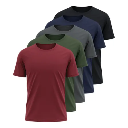 Kit 5 Camisetas Básicas Masculina Dry Fit Lisa Tradicional  Variado 2 M