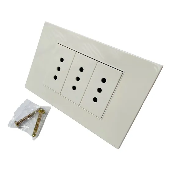 Tomacorriente Enchufe Triple 10amp 250v Verde Certificado Sec Color Blanco 10amp