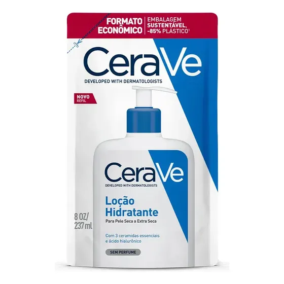 Refil Loção Hidratante Corporal 3 Ceramidas 120h CeraVe 237ml