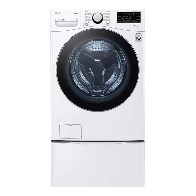 LG Lavadora Automática 22kg Con Pedestal Carga Frontal