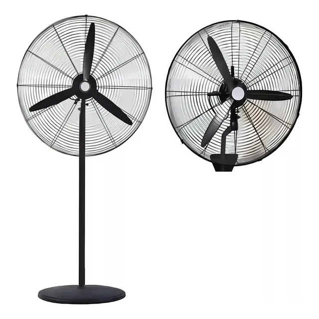 Ventilador Exahome Industrial 30 Pulgadas Pie Pared 250w Can Cantidad de aspas 3 Estructura Negro Aspas Negro Diámetro 75 cm Material de las aspas Metal