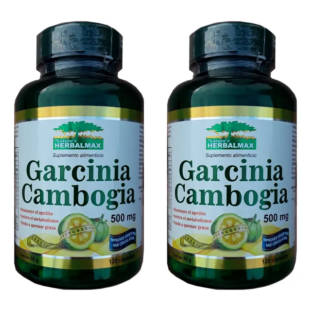 Garcinia Cambogia Promo 2 Frascos 240 Capsulas Adelgazante