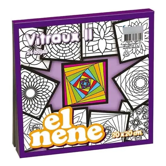 Block El Nene Mandalas Vitraux 20 X 20 24 Hojas Color Papel De Calcar Vitraux Ii