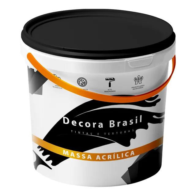 Massa Decora Brasil 5kg 3,6l Perfeita Para Paredes E Tetos