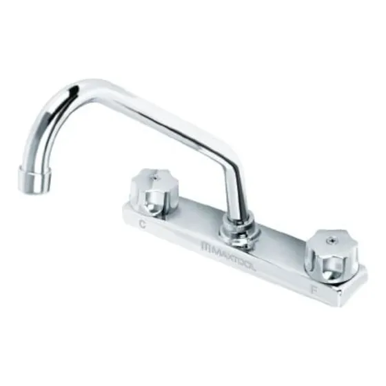 Llave Mezcladora Para Fregadero 8 (20 Cm) 308401 Maxtool Acabado Cromado Color Plateado