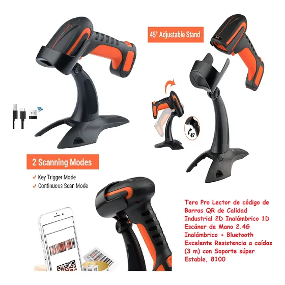 Lector Inalambrico Colector Datos Codigo Barra Industrial Qr