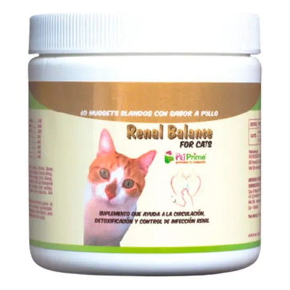  Pet-Prime Renal Balance Gatos Suplemento X 60 Nuggets