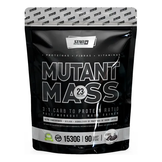 Ganador De Masa Muscular Mutant Mass 1,5kg Star Nutrition Sabor Cookies & cream