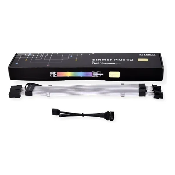 Cabo Extensor Sleeved Lian Li Strimer Plus V2 8 Pinos Argb
