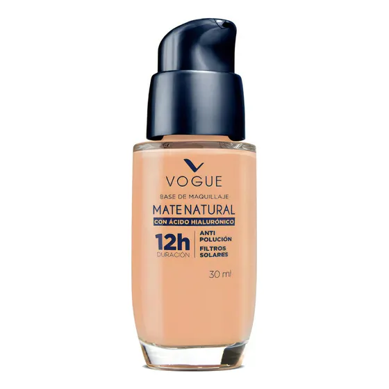 Base de maquillaje líquida Vogue Mate Natural Mate Natural Base De Maquillaje Vogue Mate Natural 30ml tono gitano - 30mL 30g