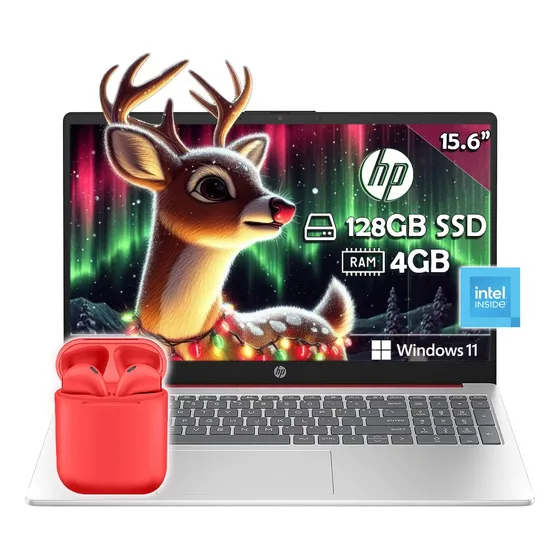 Notebooks HP 15-fd0083wm Rojo 4 GB 128 GB 1366 px x 768 px Intel UHD Intel Pentium N200 Windows 11 Home