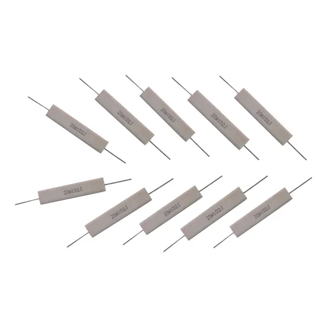 10 Piezas Resistencia De Cemento De Cerámica 20w 10ohm