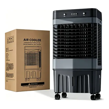 Air Acondicionado Portátil Ventilador Frio Cooler Enfriador,enfriador De Aire Evaporativo 150w, Oscilación, Ventilador 3 En 1 Con 3 Velocidades, 35l Aire Acondicionado Portátil, Para Uso En Ter Gris
