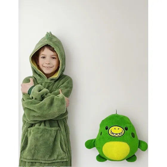 Peluche Polerón Capucha Infantil Niños Sherpa Polar Felpa