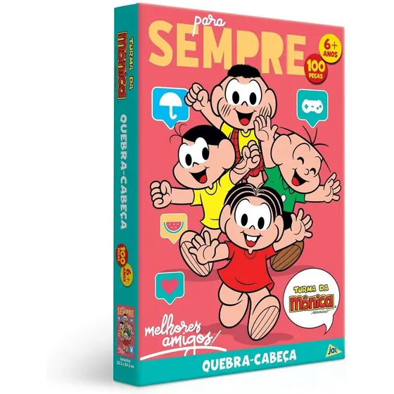 Quebra-cabeça Puzzle Turma Da Mônica 100 Peças Jak