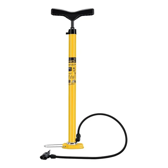 Bomba De Mano Para Inflar 80 Psi Pretul 21690 Color Amarillo