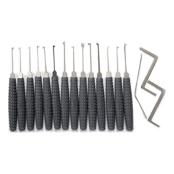 Kit Juego De Ganzúas Multipunto Para Cerrajería X17 Piezas