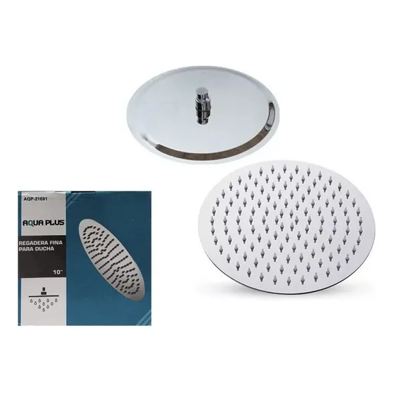 Ducha Regadera Cabezal 10 Pulgadas 25 Cms Redonda