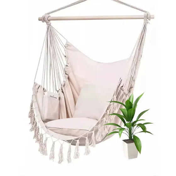 Silla Hamaca Con Borlas Colgante Exterior Decorativo