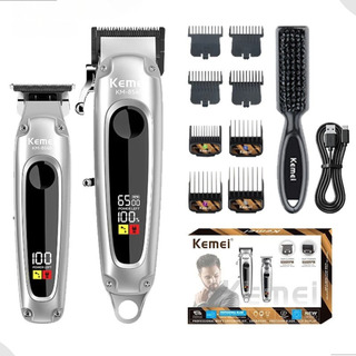 Kit Maquina Cortar Cabelo Acabamento Barba Corpo Sem Fio Lcd Kit Maquina Cortar Cabelo Acabamento Barba Corpo Sem Fio Lcd