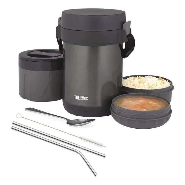 Thermos Termo Lonchera De Comida Portaviandas + 02 Sorbetes