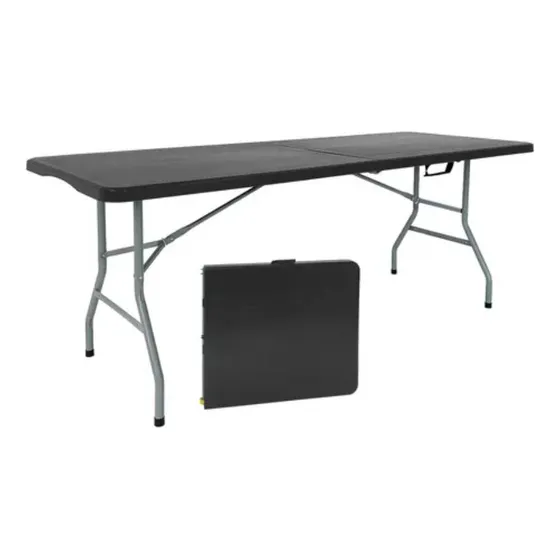 Mesa De Exterior Garden Life Picnic 150 De Polipropileno/hierro Color Negro