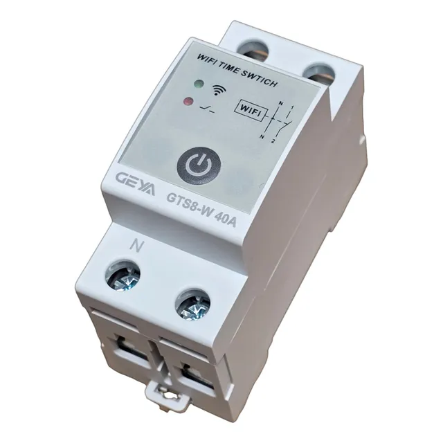 Interruptor Bipolar Wifi Geya Gts-8w-40a 220v 40a Horario