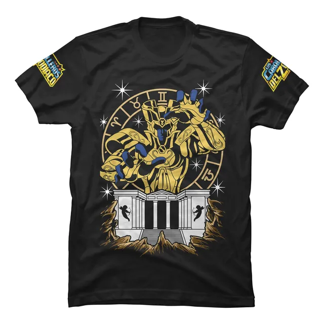 Camiseta Caballeros Del Zodiaco 12 Dorados Adultos Niños  