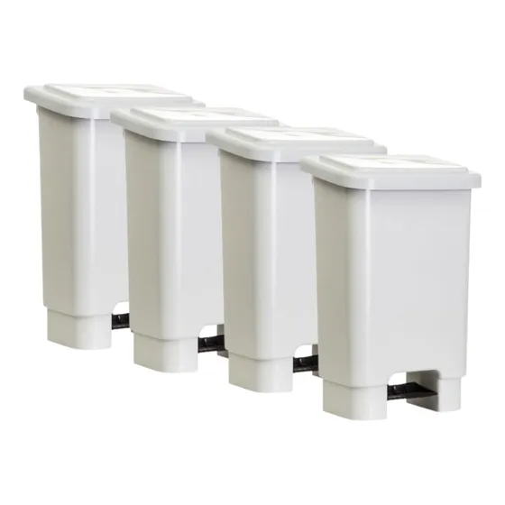Lixeira Com Pedal Modelo Marfinite 100 Litros Kit Com 4