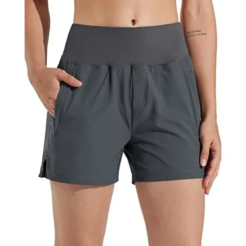 Libin Women's 7  High Waist Athletic Golf Shorts 6rq8f
