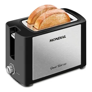 Torradeira Mondial T-13 Tostador PĂŁes-220v-preto/inox Preto Torradeira Mondial T-13 Tostador PĂŁes-220v-preto/inox Preto