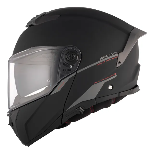 Capacete Mt Helmets Atom 2 Solid A1 Articulado - Preto Fosco