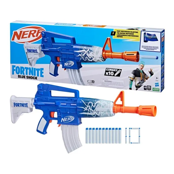Pistola De Juguete Nerf F4108s21 - Diversión Asegurada Azul Y Blanco