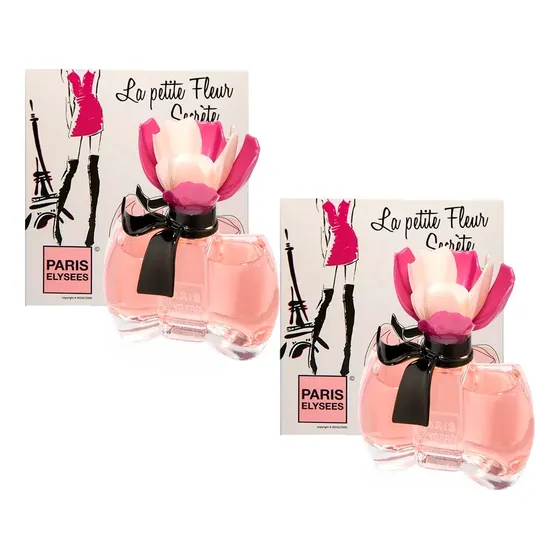 Kit Com 2 Perfumes Paris Elysees La Petite Fleur Secrete 100ml