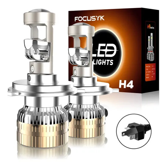 Kit Faros De Led H4 H11 H7 9005 9006 Lupa Mini Proyector