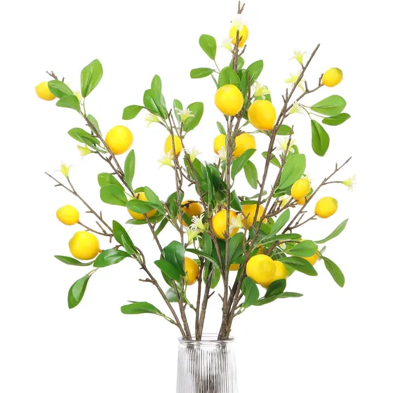 Yilloog 4 Piezas De Decoración De Limón, Ramas De Limones Ar