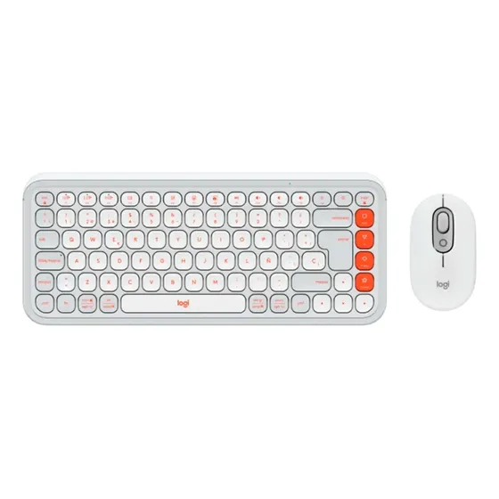 Teclado Y Mouse Logitech Pop Icon White 920013055 | Cuotas sin interés