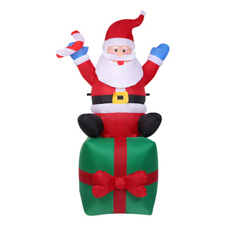 Papá Noel Plegable De 6 Pies Con Regalo, Pantalla Decorativa Papá Noel Plegable De 6 Pies Con Regalo, Pantalla Decorativa