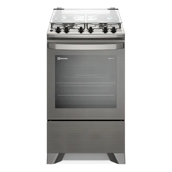 Cocina Electrolux Fogões Experience color plata con puerta con visor 220V