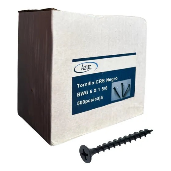 Tornillo Madera Crs 6 X 1 5/8   Negro - 500 Un