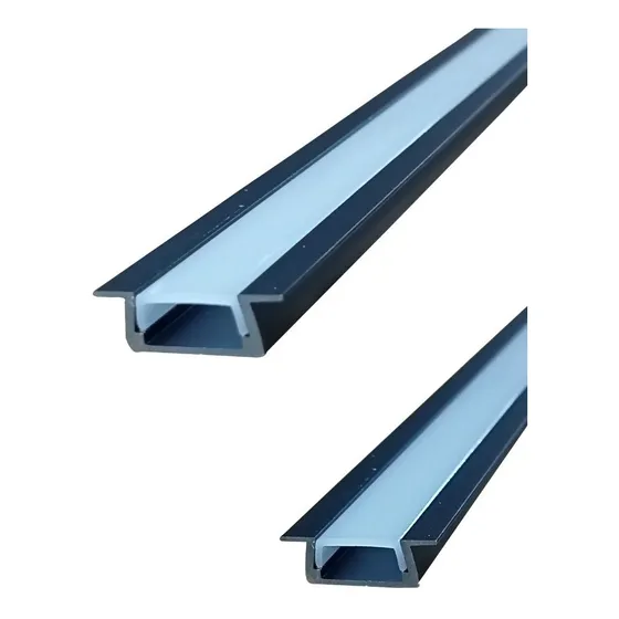 Perfil Aluminio Empotrar 12mm 2mts Pack 2 Unidades