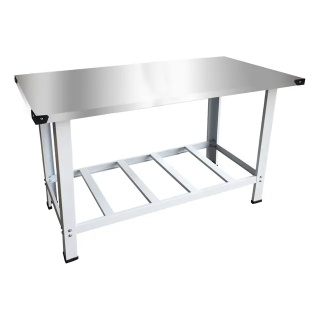 Mesa De Trabajo 140x70 De Acero Inox. Marca Kenok Fr