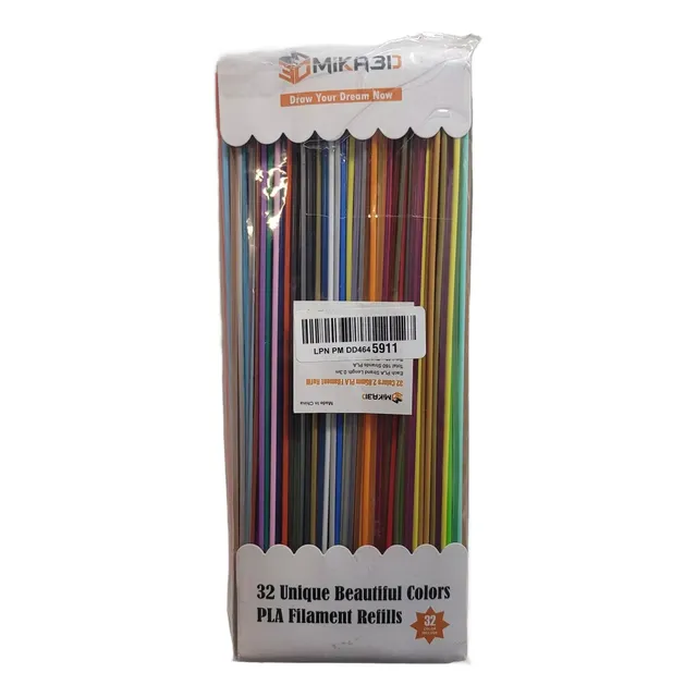 Mika3d 32 Colores Repuestos Para 3d Pen Pluma Pla 160 Pzas