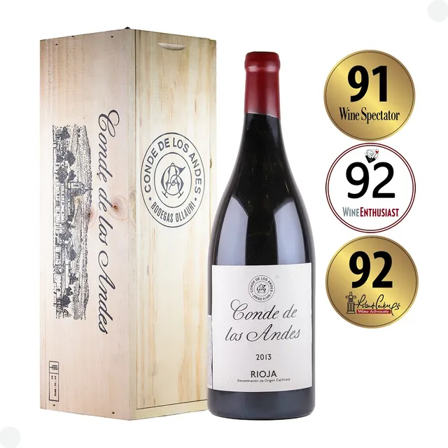 Vinho Espanhol Conde De Los Andes Rioja Tinto 2013 1500ml.