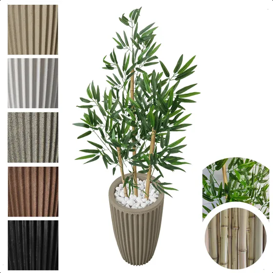 Planta Bambu Artificial 1 Metro Vaso Grande Decoração Sala
