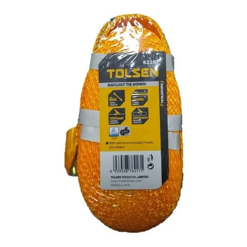Cinta Cincha Para Amarre Tipo Ratchet Carga Pesada 6m Tolsen